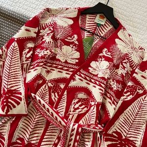 Farm Rio tie waist tropical cardigan Sz L